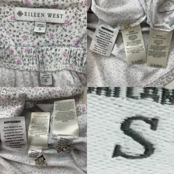 Eileen West Womens Pajama Set S Floral Cotton Sleepwear - Picture 4 of 15